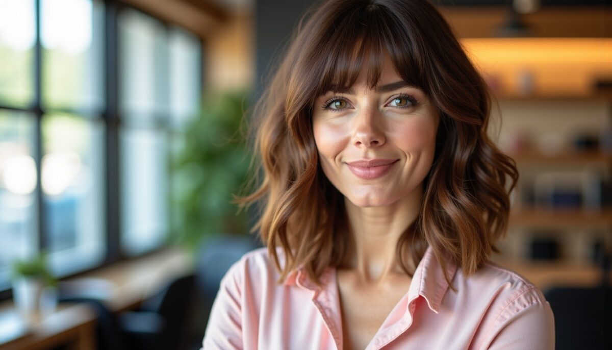 Explorez les coupes mi-longues dégradées effilées avec frange : l'élégance polyvalente à adopter absolument