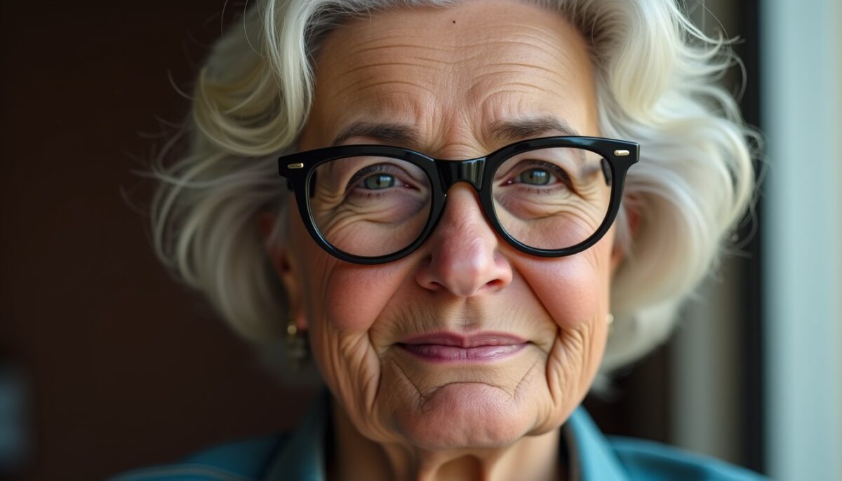 Coiffures élégantes et flatteuses pour femmes de 70 ans portant des lunettes