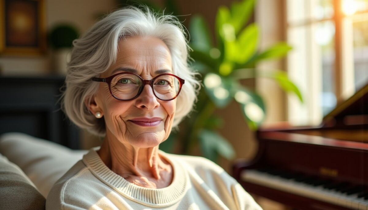 Styles de coiffure chics et raffinés pour femmes seniors portant des lunettes